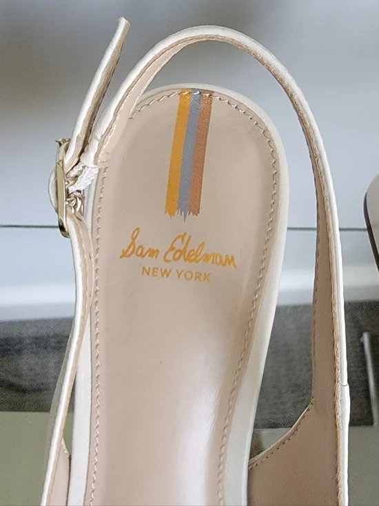 Sam Edelman Terra Cream Sandels Sz: 5.5 Like New - Picture 6 of 9